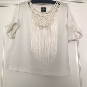 White fringe shirt